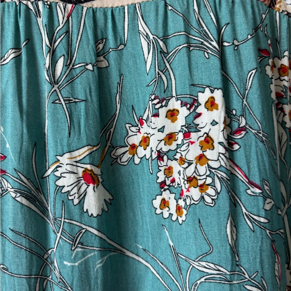Grace & Lace Tiered Floral Dress - Beige, Teal, Pink - Picture 5 of 7